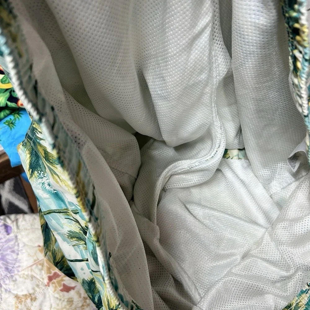 Old Navy Swim Trunks Board Shorts Green Palm Print Size 4XL